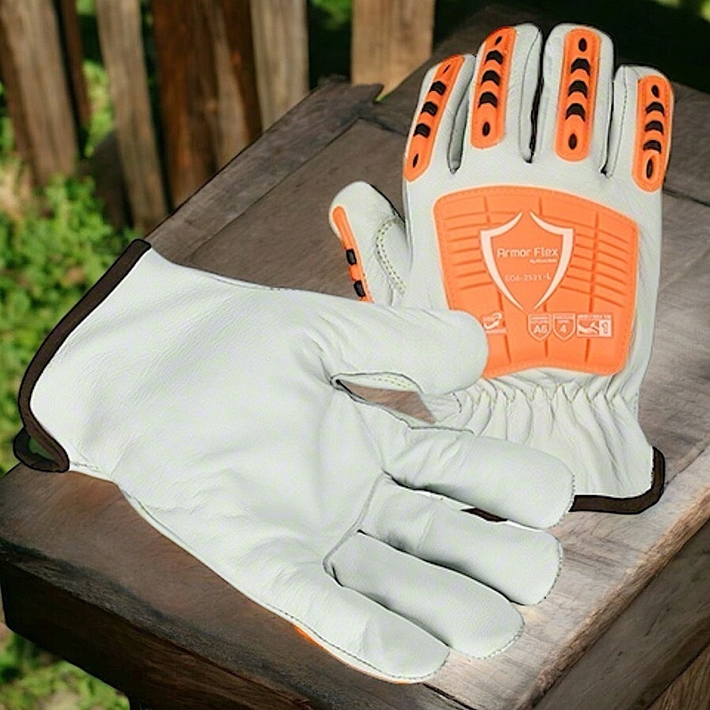 Armor flex goatskin leather impact work gloves SIZE 2XL
